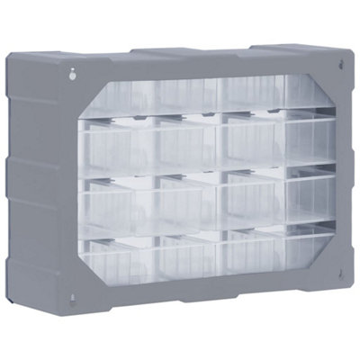 Vidaxl Multi-drawer Organiser With 16 Middle Drawers 52x16x37 Cm Multi ...