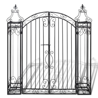 Antique Beautiful Wrought Iron Double Swing Garden Gates For Sale From China Supplier Iok 185
