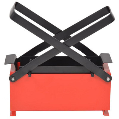 Vidaxl Paper Log Briquette Maker Steel 34x14x14 Cm Black And Red Paper ...