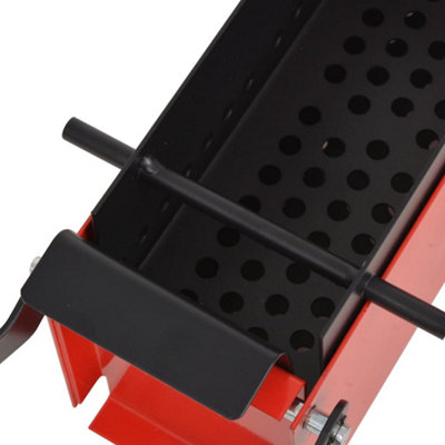 Vidaxl Paper Log Briquette Maker Steel 34x14x14 Cm Black And Red Paper ...