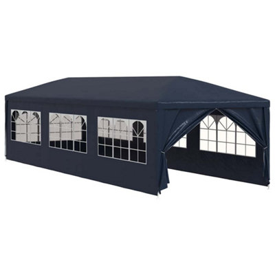 VIDAXL PARTY TENT 3X9 M BLUE PARTY TENTS