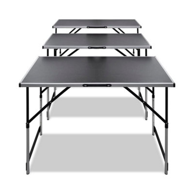 vidaXL Pasting Table 3 pcs Foldable Height Adjustable