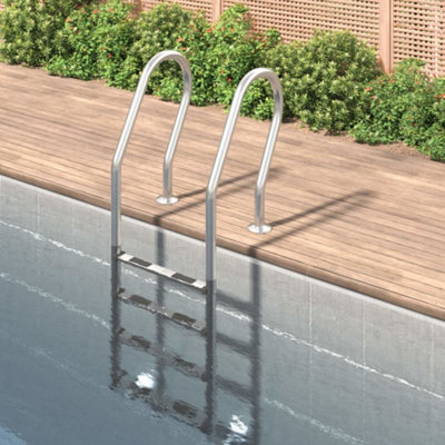 Vidaxl Pool Ladder 54x38x184.5 Cm 304 Stainless Steel Pool Ladders