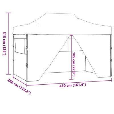 VidaXL Party Tent With 4 Mesh Sidewalls 2x2 M White