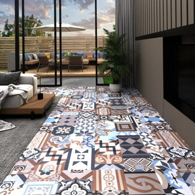 Vidaxl Pvc Flooring Plank Self-adhesive 5.11 M² Mono Pattern Flooring Planks