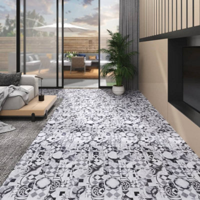 Vidaxl Pvc Flooring Planks 5.02 M² 2 Mm Self-adhesive Grey Pattern Flooring Planks