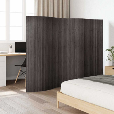 vidaXL Room Divider Bamboo Grey 250x165 cm