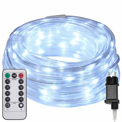 Vidaxl Rope Light With 120 Leds Cold White 5 M Pvc
