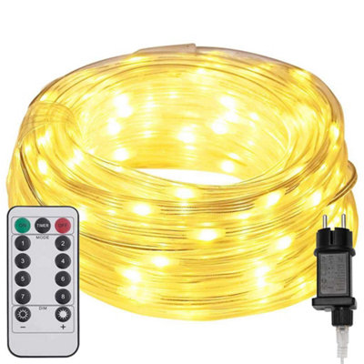 Vidaxl Rope Light With 240 Leds Warm White 10 M Pvc