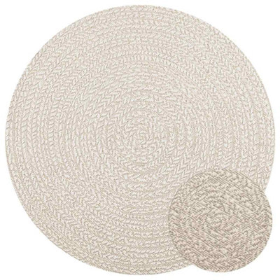 Vidaxl Rug Zizur Cream 120 Cm Jute Look Indoor And Outdoor
