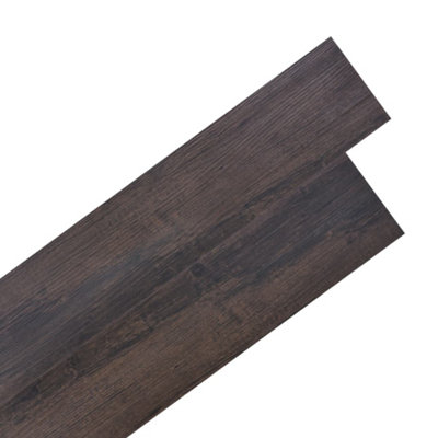 Vidaxl Self-adhesive Pvc Flooring Planks 5.02 M² 2 Mm Dark Brown Flooring Planks