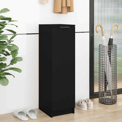 Vidaxl Shoe Cabinet Black 30x35x100 Cm Engineered Wood Shoe Cabinets