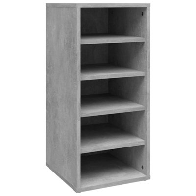 vidaXL Shoe Cabinet Concrete Grey 31.5x35x70 cm Engineered Wood