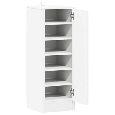 Vidaxl Shoe Cabinet White 32x35x92 Cm Engineered Wood