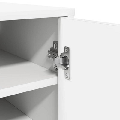 Vidaxl Shoe Cabinet White 32x35x92 Cm Engineered Wood