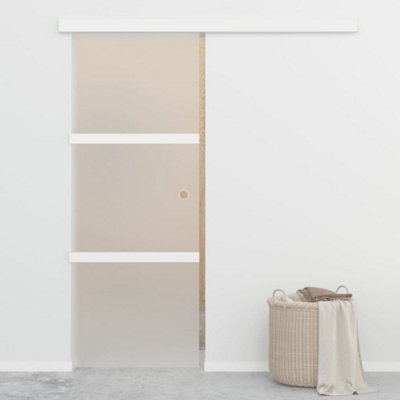 Vidaxl Sliding Door With Soft Stops Esg Glass And Aluminium 76x205 Cm ...