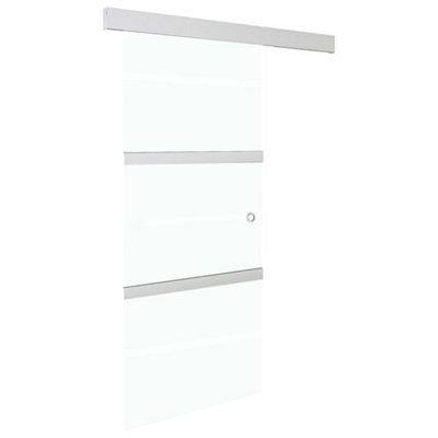 Vidaxl Sliding Door With Soft Stops Esg Glass And Aluminium 76x205 Cm ...