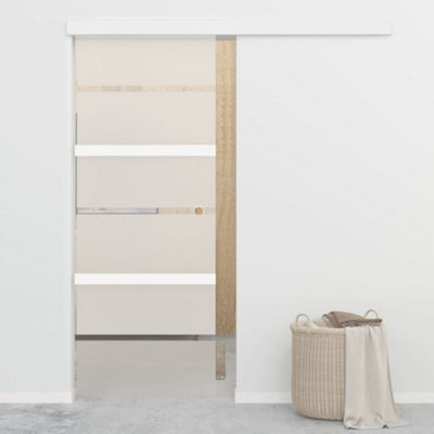 Vidaxl Sliding Door With Soft Stops Esg Glass And Aluminium 76x205 Cm ...