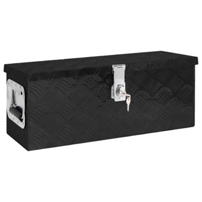 Vidaxl Storage Box Black 60x23.5x23 Cm Aluminium Storage Boxes
