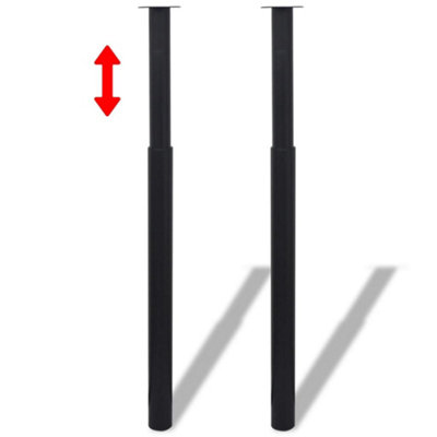 Vidaxl Telescopic Table Legs 4 Pcs Black 710 Mm-1100 Mm Table Legs