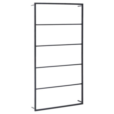 vidaXL Towel Rack Black 60x10x116 cm Steel