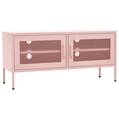 Vidaxl Tv Cabinet Pink 105x35x50 Cm Steel