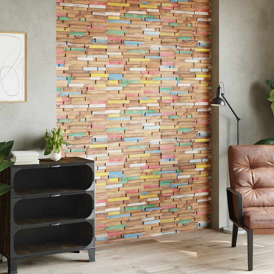 Vidaxl Wall Cladding Panels 10 Pcs 1.03 M² Solid Teak Wood Wall Claddings