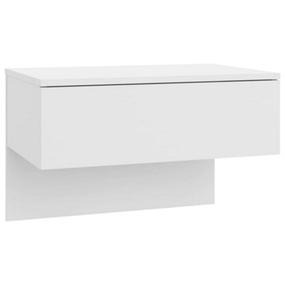 vidaXL Wall-mounted Bedside Cabinet White