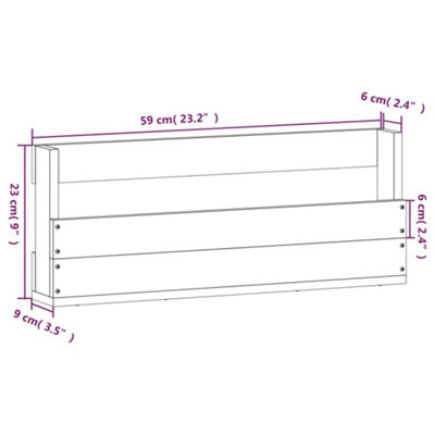 Vidaxl Wall-mounted Shoe Racks 2 Pcs 59x9x23 Cm Solid Wood Pine Wall-mounted Shoe Racks
