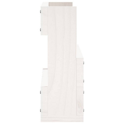 Vidaxl Wall-mounted Shoe Racks 2 Pcs White 59x9x23 Cm Solid Wood Pine