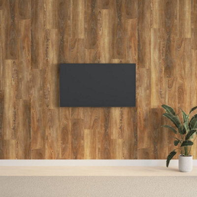 Vidaxl Wall Panels Wood Look Brown Pvc 2.06 M² Wall Panels