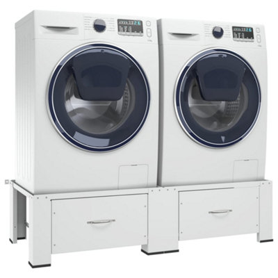 Vidaxl Washing Machine Pedestals White Steel