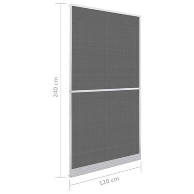 Vidaxl White Hinged Insect Screen For Doors 120 X 240 Cm Fly Curtains