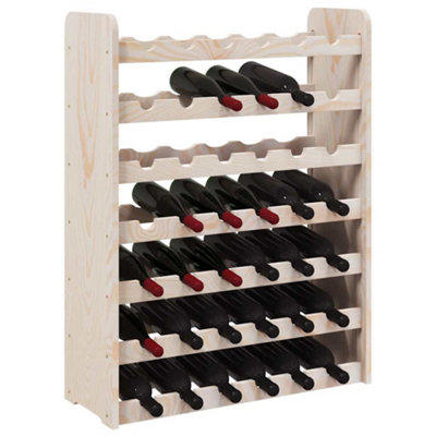 Vidaxl Wine Rack 67.5x25x87 Cm Solid Wood Pine