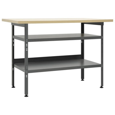 Vidaxl Workbench Grey 120x60x85 Cm Steel Workbenches