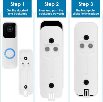 Video Doorbell Back Panel, Doorbell Backplate with Mounting