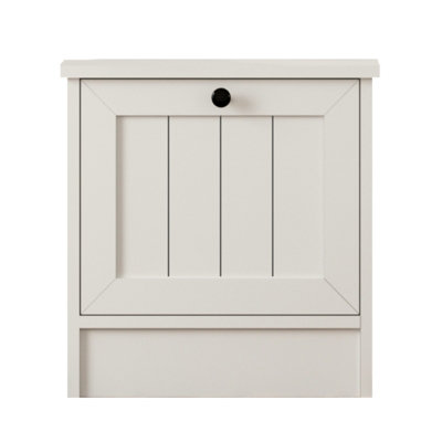 VIENNA 1 Door Bedside Table, White