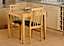 Vienna 2 Seater Dining Set Fixed Top in Medium Oak