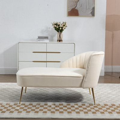 Cream chaise deals lounge