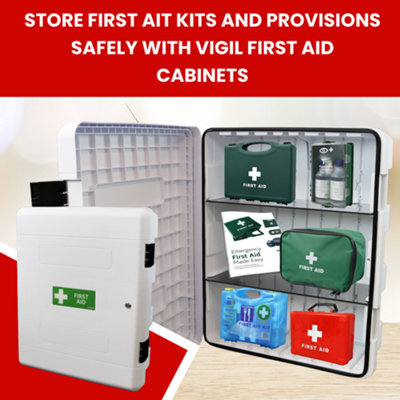 Vigil External First Aid Cabinet - White - Lockable