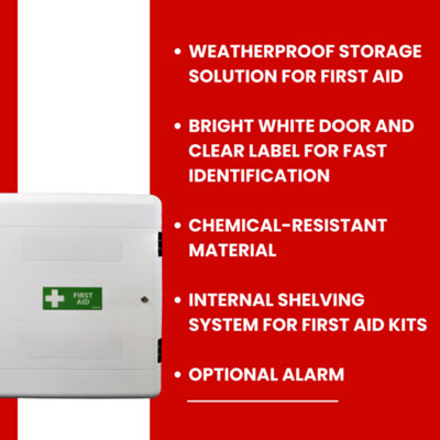 Vigil External First Aid Cabinet - White - Lockable