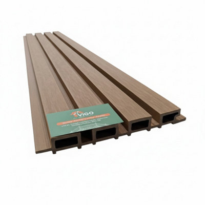 Vigo Home Teak Fluted Wall Cladding Panels Gen2 x 20 Panels Covers ...