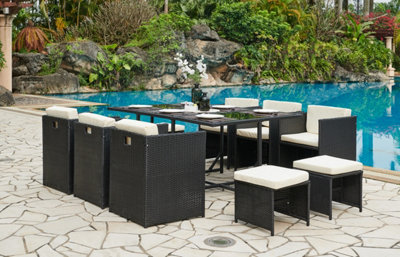 11 piece rattan cube set hot sale