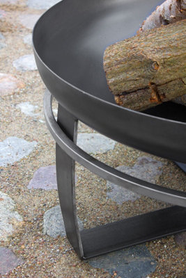 Viking Fire Bowl - Steel - L100 x W100 x H37 cm - Black - 3