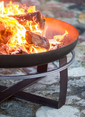 Viking Fire Bowl - Steel - L100 x W100 x H37 cm - Black - 6