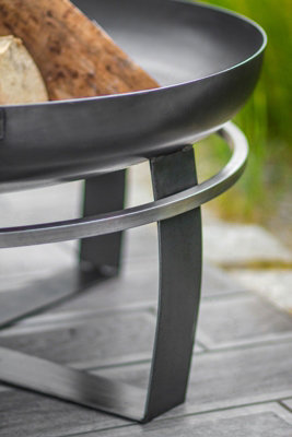 Viking Fire Bowl - Steel - L60 x W60 x H36 cm - Black - 5