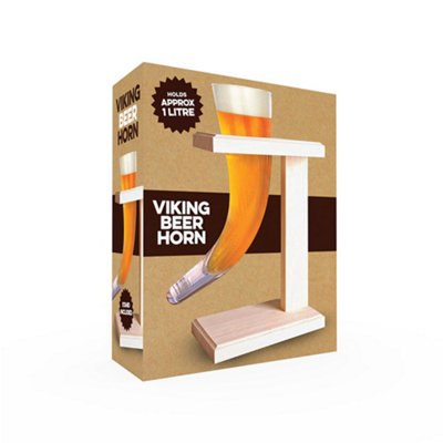 Viking Horn Shaped Glass With Wooden Stand - 5