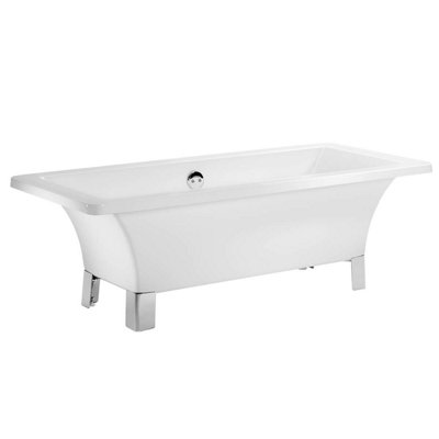 Viktor Benson Linea Flat Top Freestanding Bath with Modern Chrome Feet