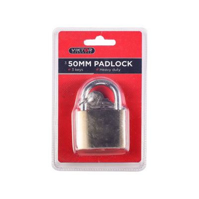 Viktor Hardware Open Shackle Padlock with 3 Keys 50MM