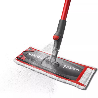 Vileda 1-2 Microfibre Multi Purposes Flat Floor Power Spray Mop